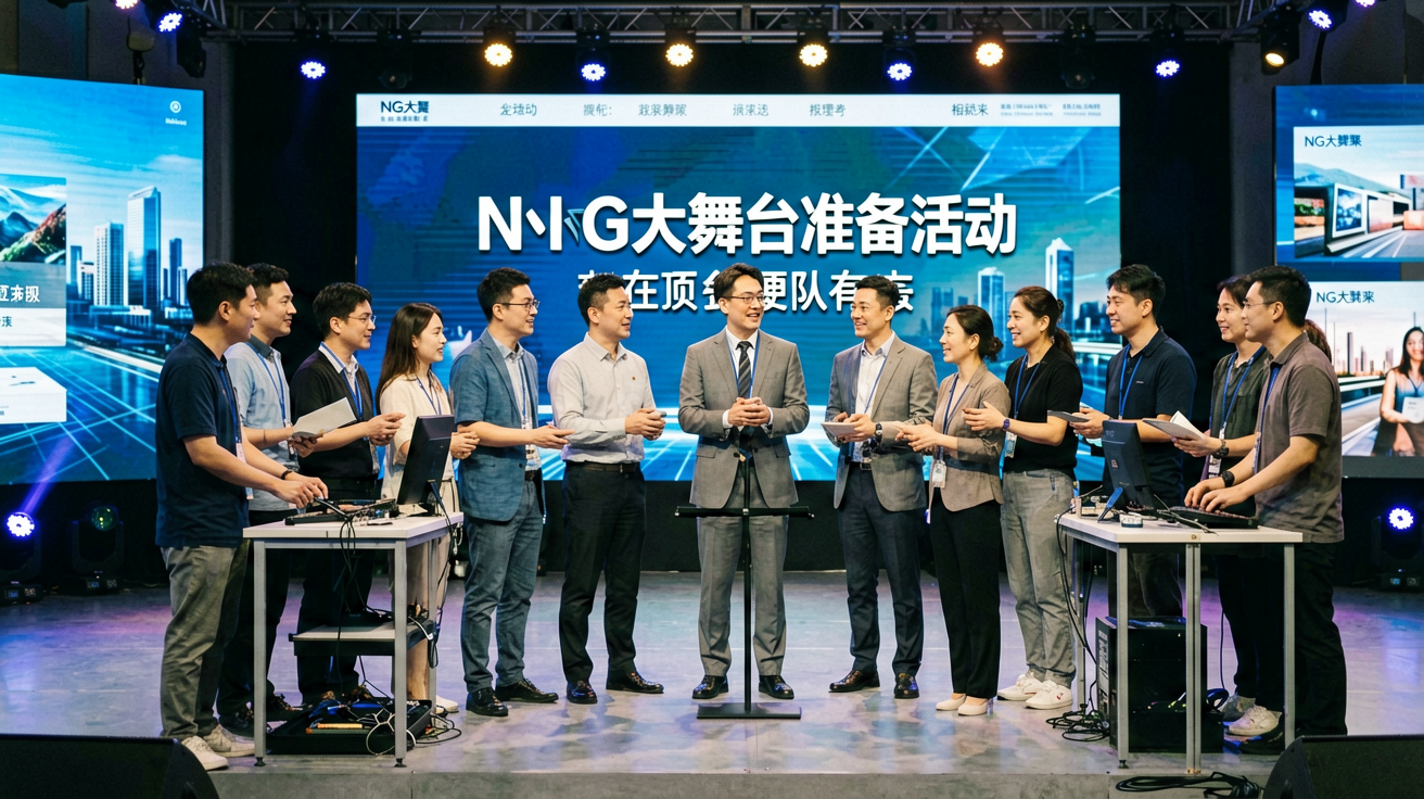 壹号娱乐团队在NG大舞台准备活动